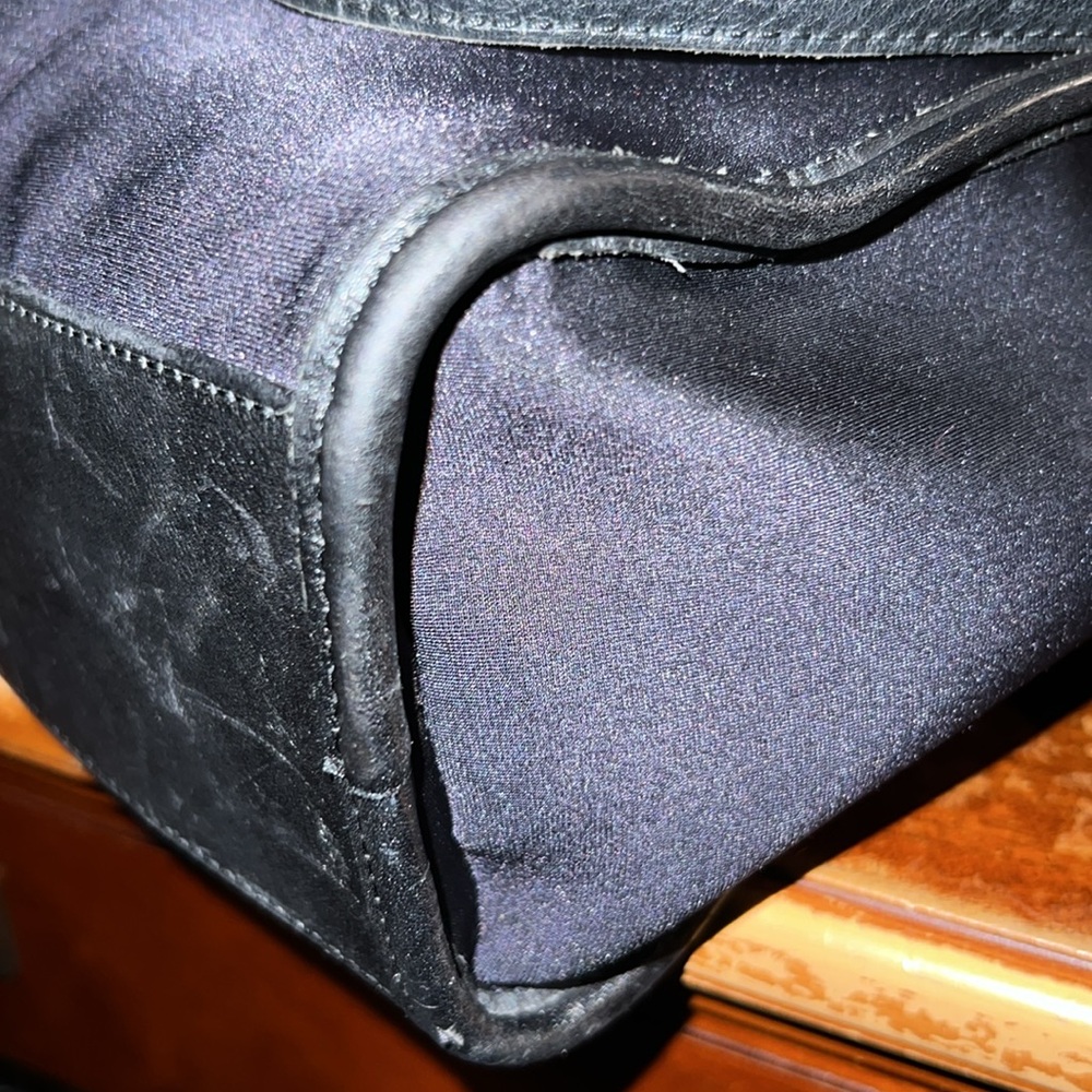 Vintage Coach 6216 Laptop Bag Nylon Leather Briefcase Shoulder Padded Bag  Black - Picture 8 of 12